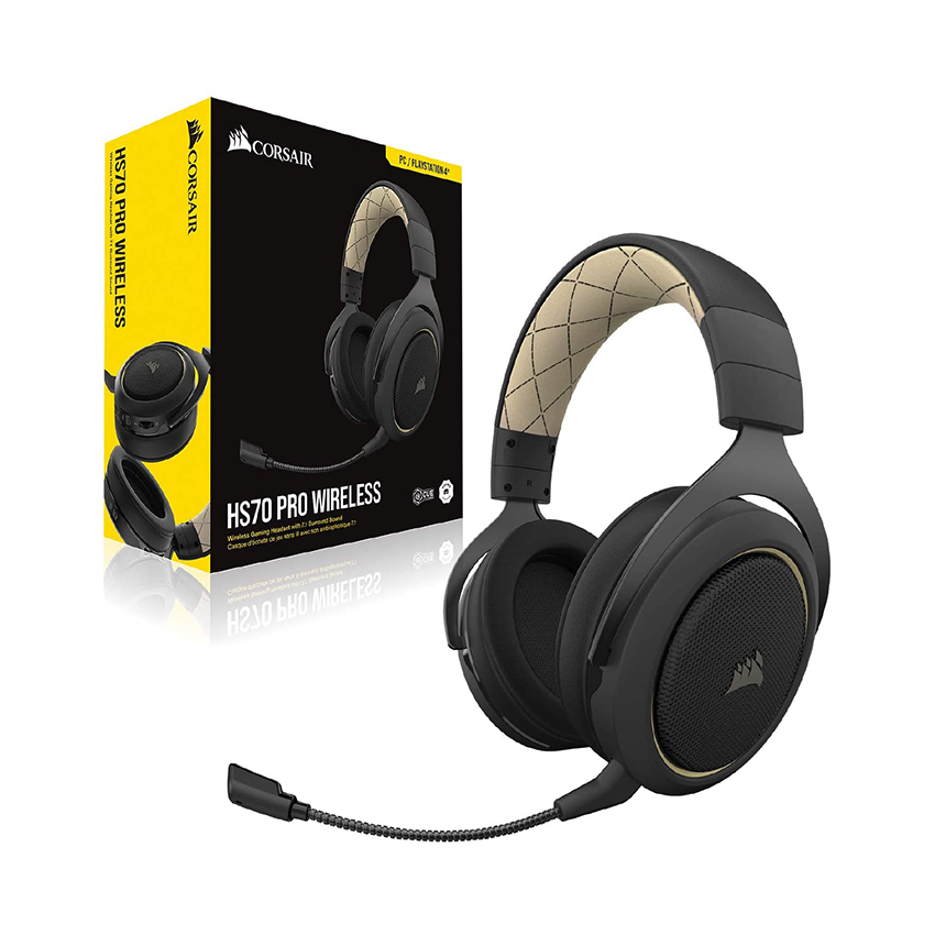 Tai nghe Corsair HS70 Wireless Gaming SE/ Black/ White