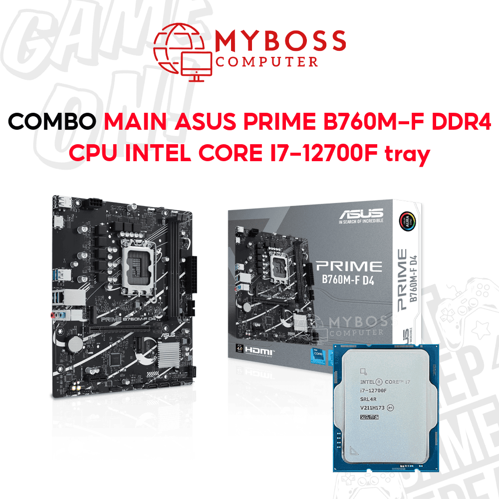 Combo Mainboard ASUS PRIME B760M-F D4 + CPU I7-12700F Tray