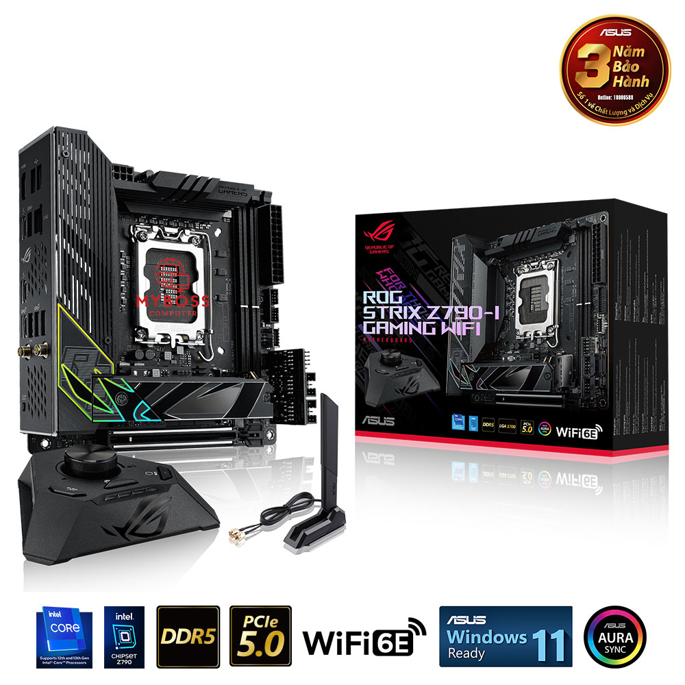 Mainboard ASUS ROG STRIX Z790-I GAMING WIFI (Intel Z790, Socket 1700, m-ITX, 2 khe RAM DDR5)