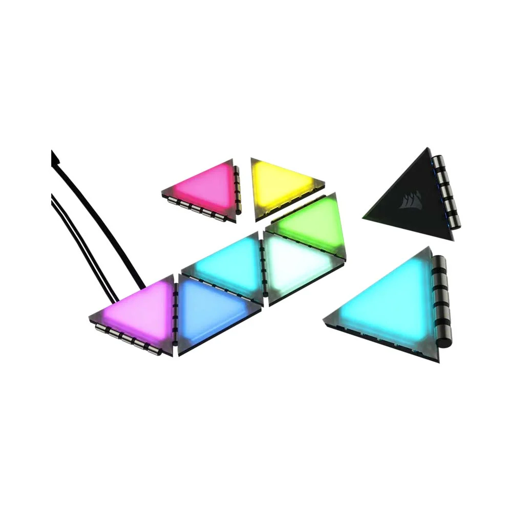 Bộ đèn chiếu sáng Corsair iCUE LC100 Smart Case Lighting Triangles Starter Kit