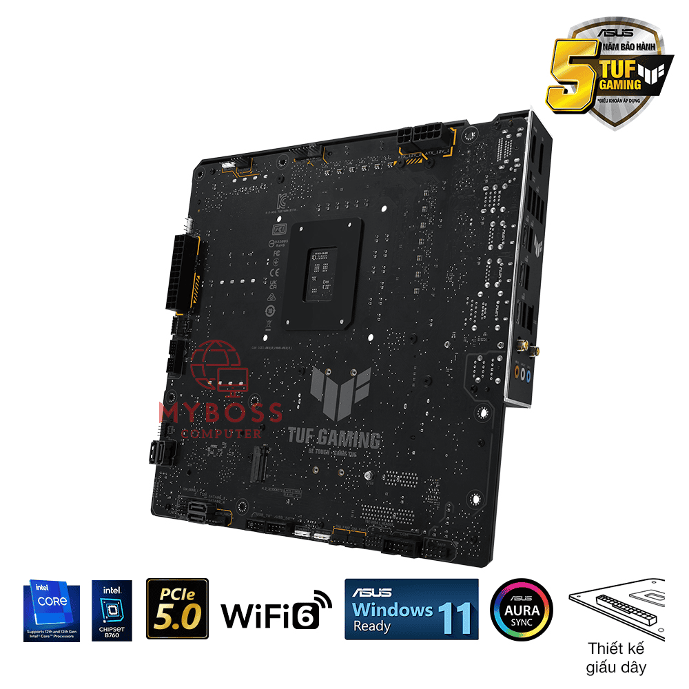 Mainboard ASUS TUF GAMING B760M-BTF WIFI D4 (Intel B760, Socket 1700, m-ATX, 4 khe RAM DDR4)