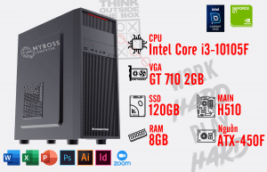 BỘ PC OFFICE I3-10105F - RAM 8G - SSD 120G - VGA GT 710 2G