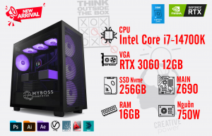 Bộ PC WORKSTATION I7-14700K/ Ram 16G/ SSD Nvme 256G/ VGA RTX 3060 12G