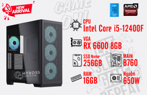 Bộ PC I5-12400F/ RAM 16G/ SSD Nvme 256G/ VGA RX 6600 8GB