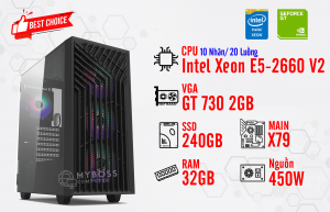 BỘ PC NOX, RENDER XEON E5-2660 V2/ RAM 32G/ VGA GT 730 2G (10 Nhân - 20 Luồng)