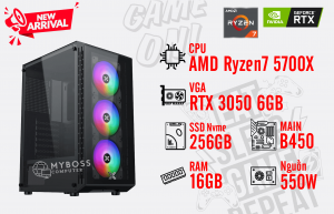 Bộ PC AMD Ryzen 7 5700X/ RAM 16G/ SSD Nvme 256G/ VGA RTX 3050 6GB