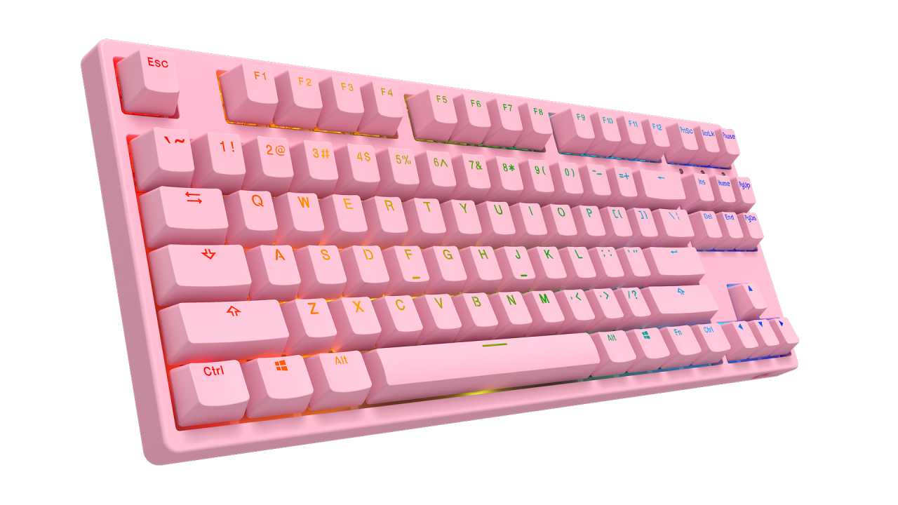 Bàn phím cơ Akko 3087S RGB - Pink (AKKO Orange SW)