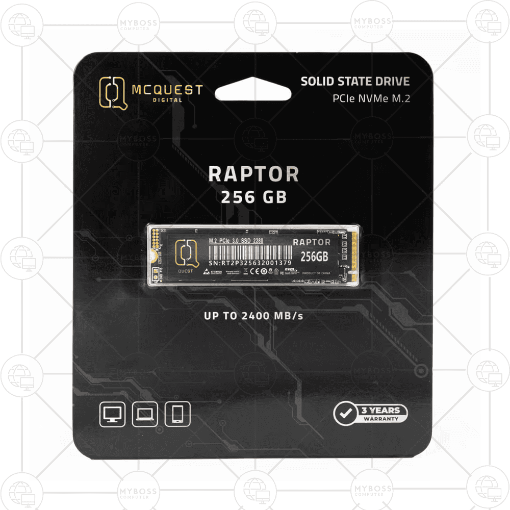 SSD McQuest Raptor 256GB NVMe M.2 2280 PCIe Gen3 x4