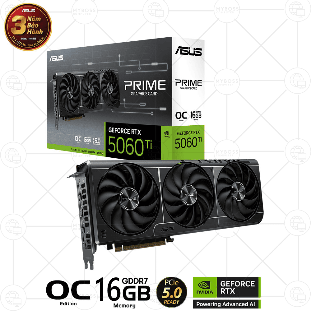 VGA ASUS PRIME RTX 5060 Ti 16GB GDDR7 OC Edition