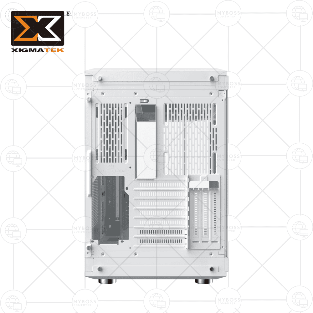 Vỏ Case XIGMATEK ALPHA CUBI ARTIC - White (Tặng 3 Fan RGB)