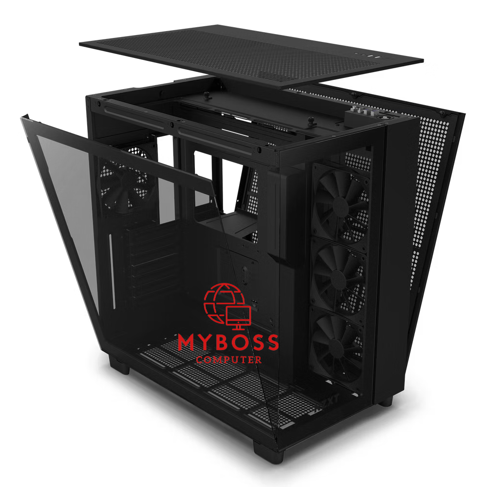 Vỏ Case NZXT H9 Flow - Black/ Được Lắp Sẵn 4 Fan Ko Led