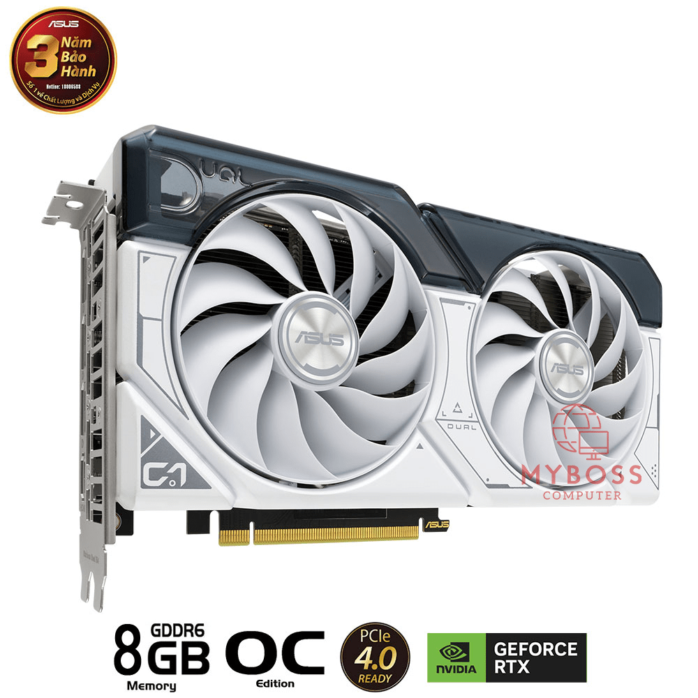 VGA ASUS DUAL RTX 4060 Ti White OC Edition 8GB GDDR6