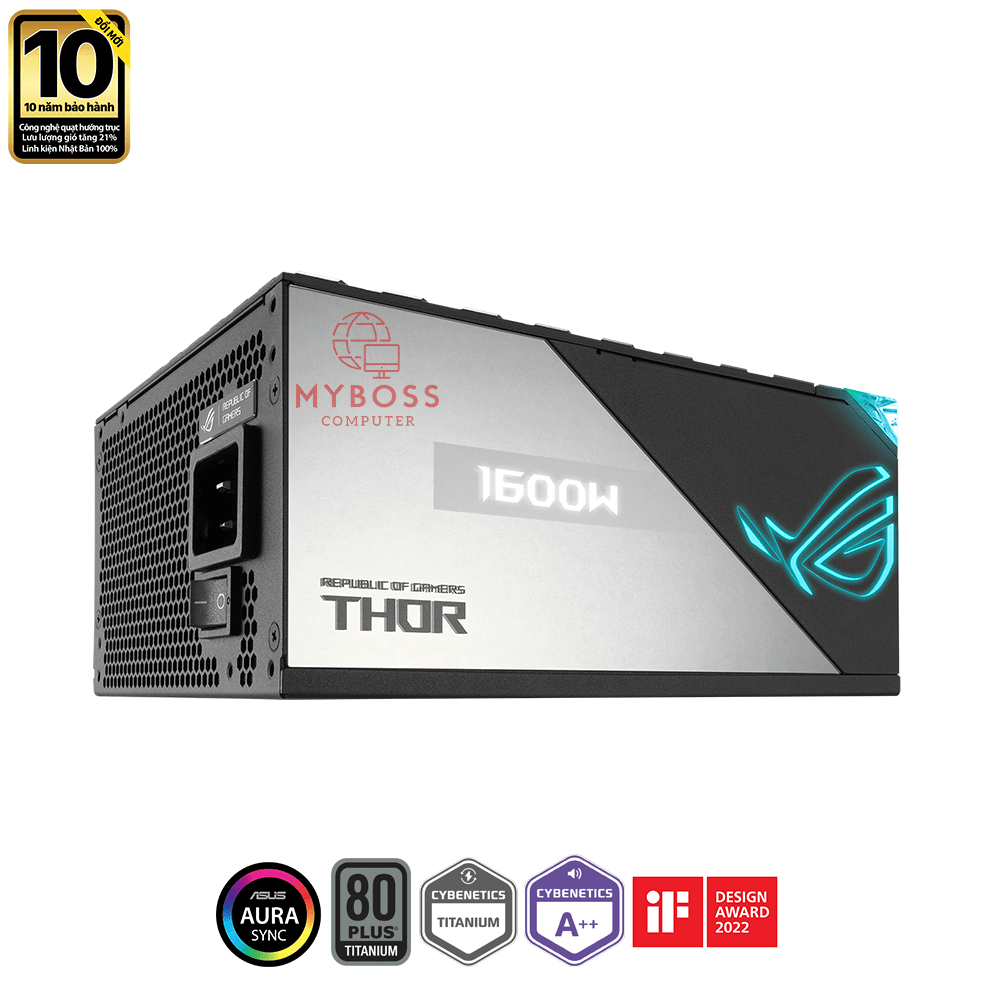 Nguồn ASUS ROG THOR 1600T GAMING 1600W - 80 Plus Titanium (PCI Gen 5.0 - Full Modular)