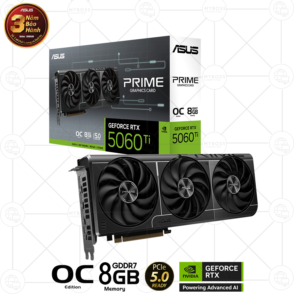 VGA ASUS PRIME RTX 5060 Ti 8GB GDDR7 OC Edition