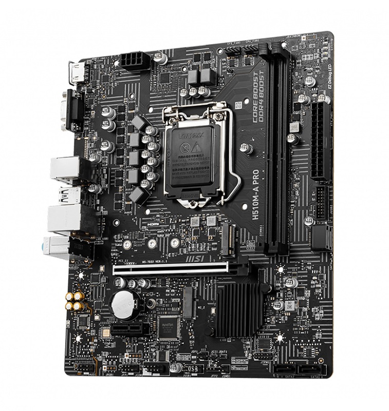 Mainboard MSI H510M-A PRO (Intel H510, Socket 1200, mATX, 2 khe Ram DDR4)