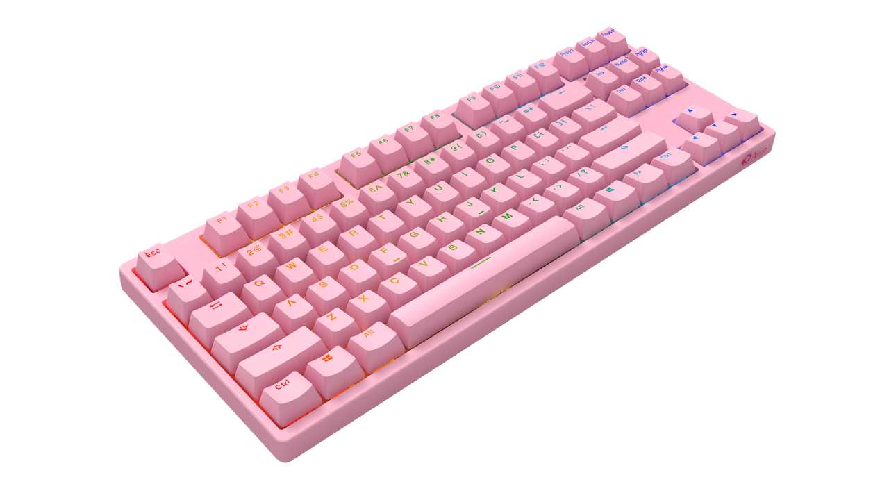 Bàn phím cơ Akko 3087S RGB - Pink (AKKO Orange SW)