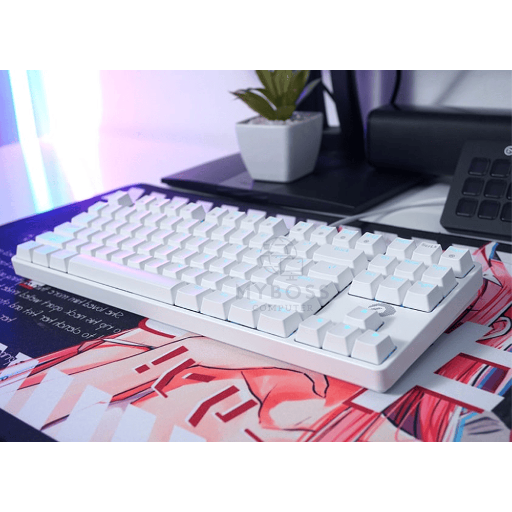 Bàn phím cơ DAREU EK87 - White ICE-BLUE LED (Blue Switch)