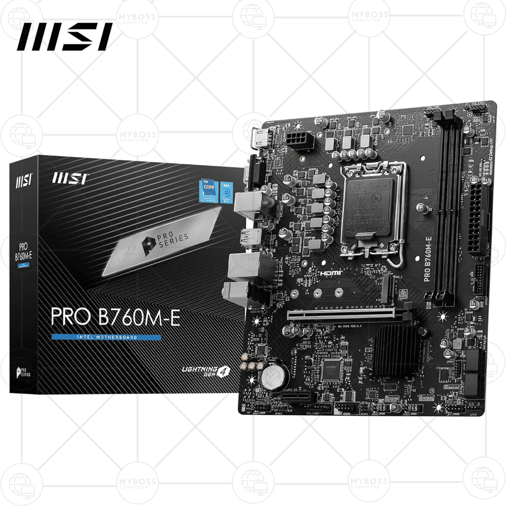 Mainboard MSI PRO B760M-E DDR4 (Intel B760, LGA 1700, mATX, 2 khe DDR4)