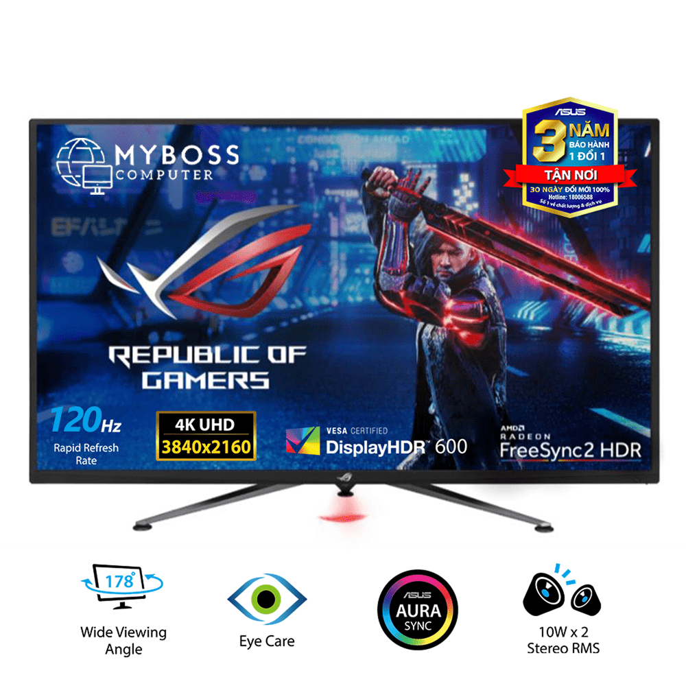 Màn hình ASUS ROG Strix XG438Q 43in/ 4K/ VA/ 120Hz/ FreeSync2/ HDR 600/ Aura Sync