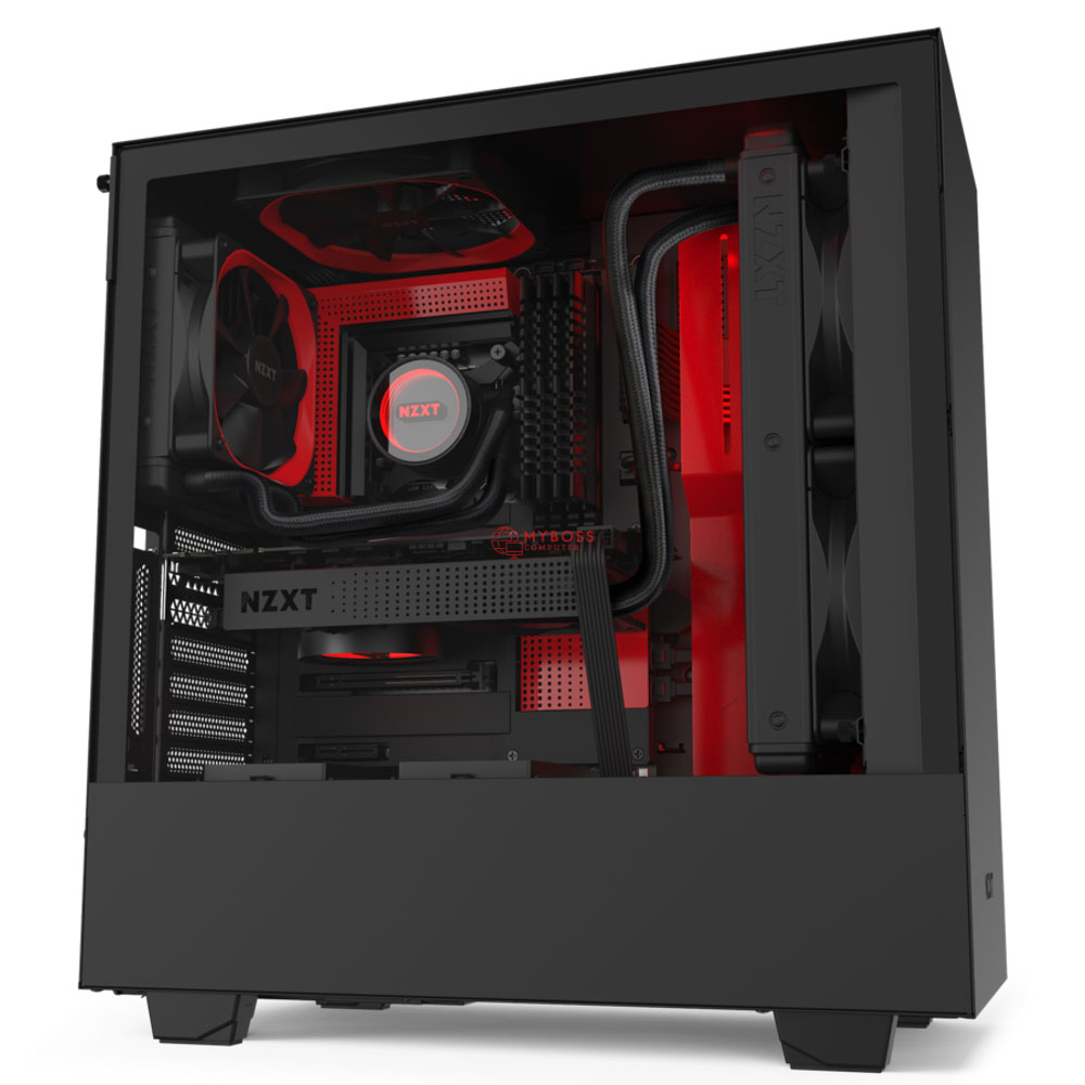 Vỏ Case NZXT H510i Matte Black- Đỏ Đen 
