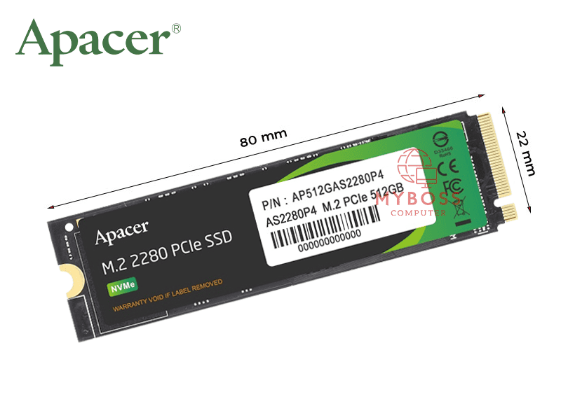 SSD Apacer AS2280P4 512GB M.2 Nvme PCIe Gen3 x4