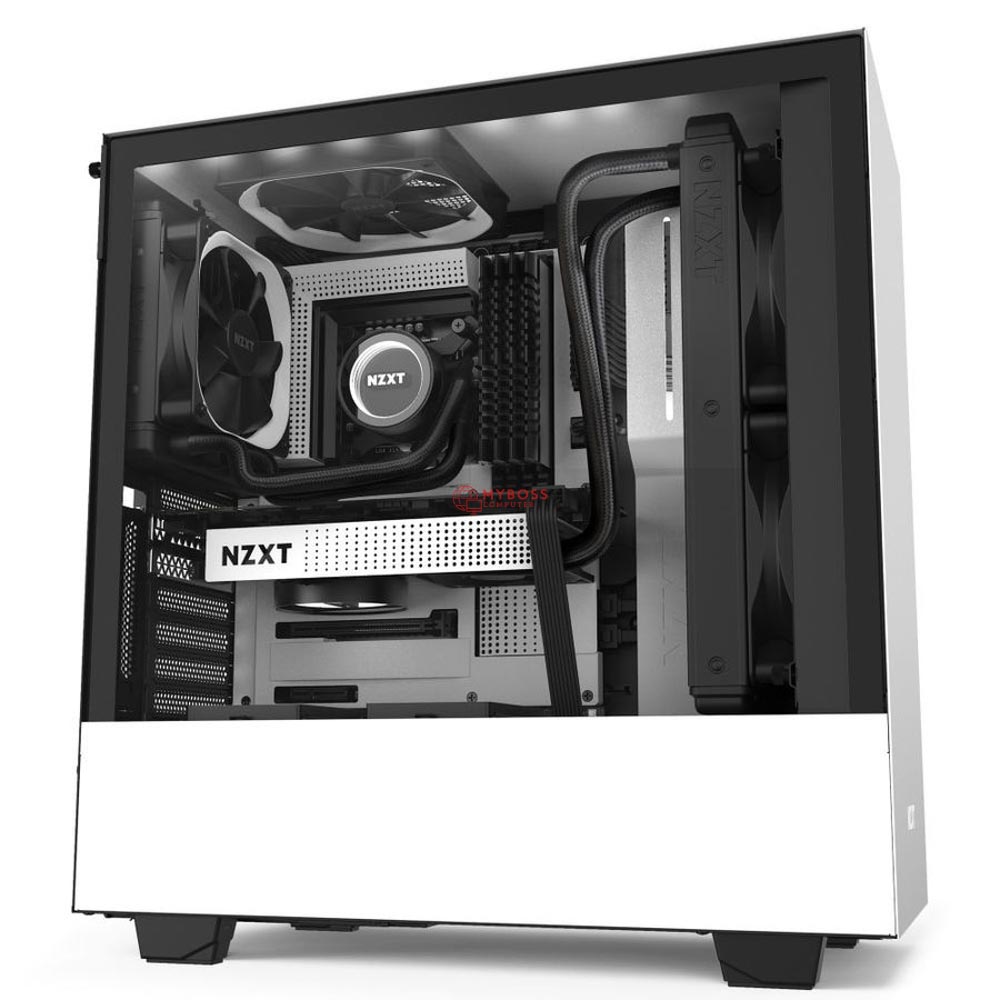 Vỏ Case NZXT H510i Matte White - Trắng Đen 