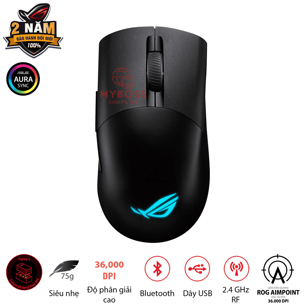 Chuột ASUS ROG Keris Wireless AimPoint - Black