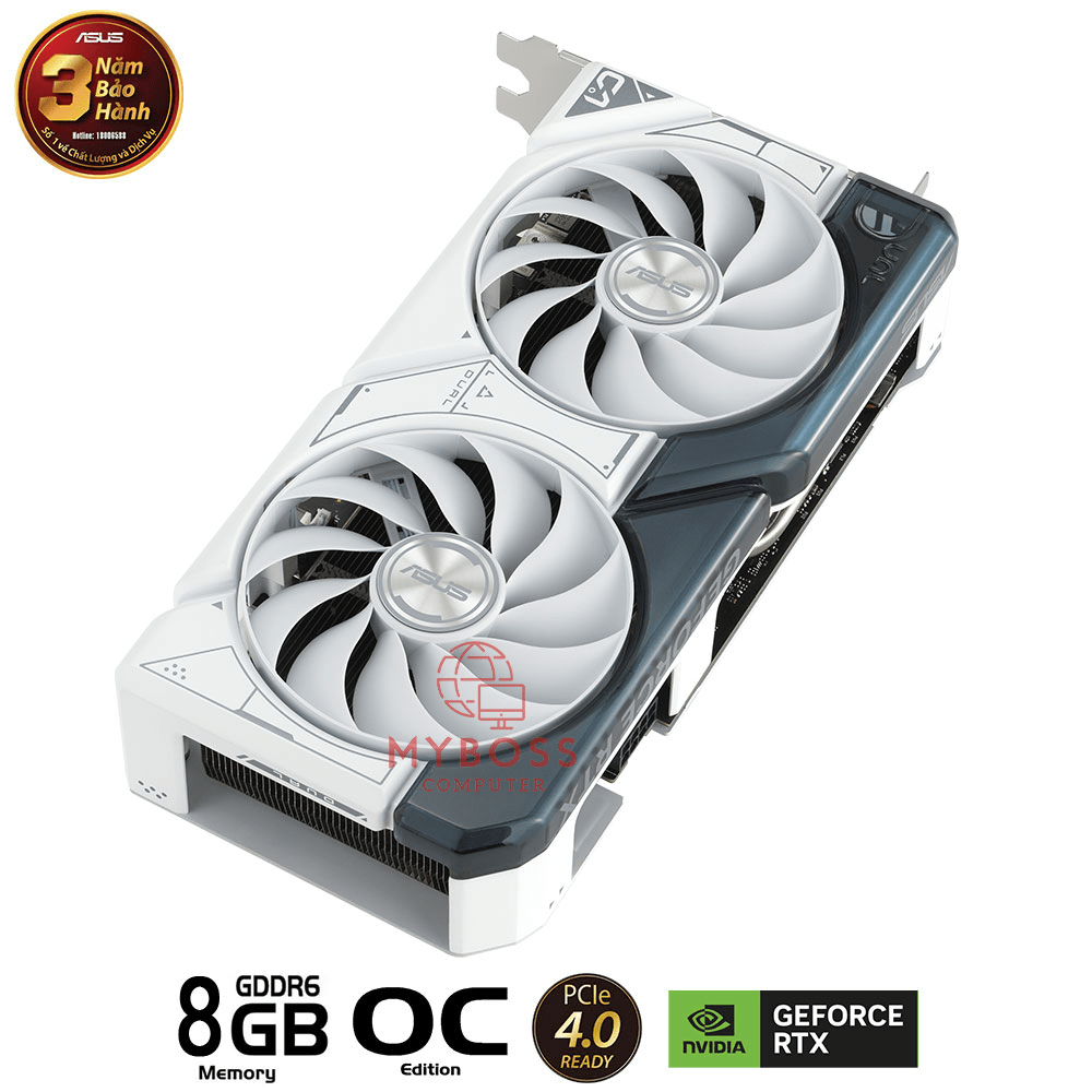 VGA ASUS DUAL RTX 4060 Ti White OC Edition 8GB GDDR6