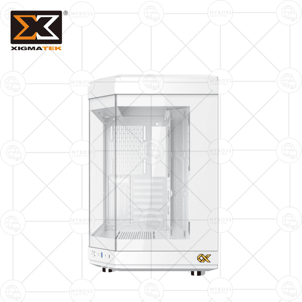 Vỏ Case XIGMATEK ALPHA CUBI ARTIC - White (Tặng 3 Fan RGB)