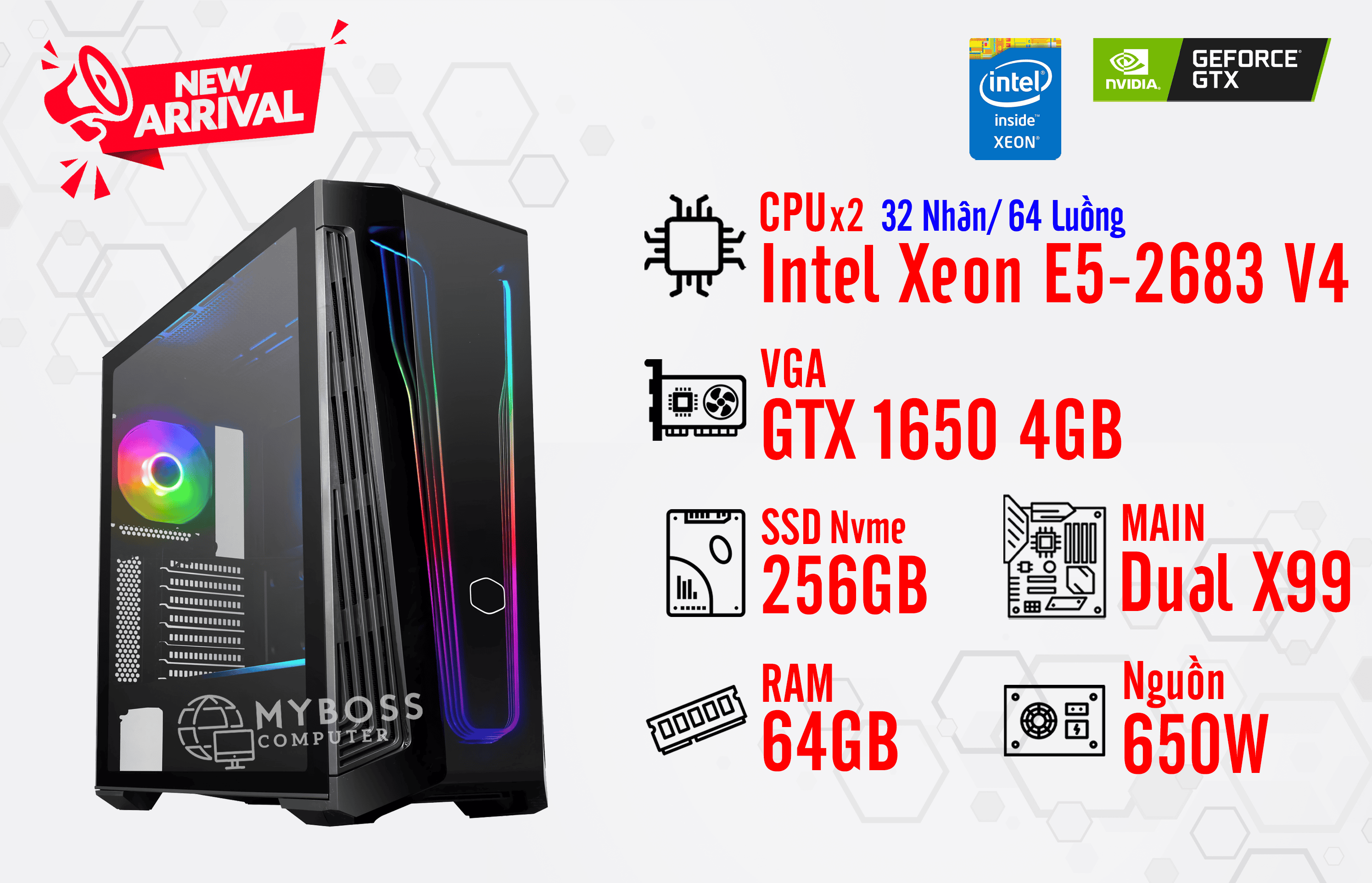 ゲーミングPC XEON E5 2683V4 DUAL 甘酸っぱい RX570 8G