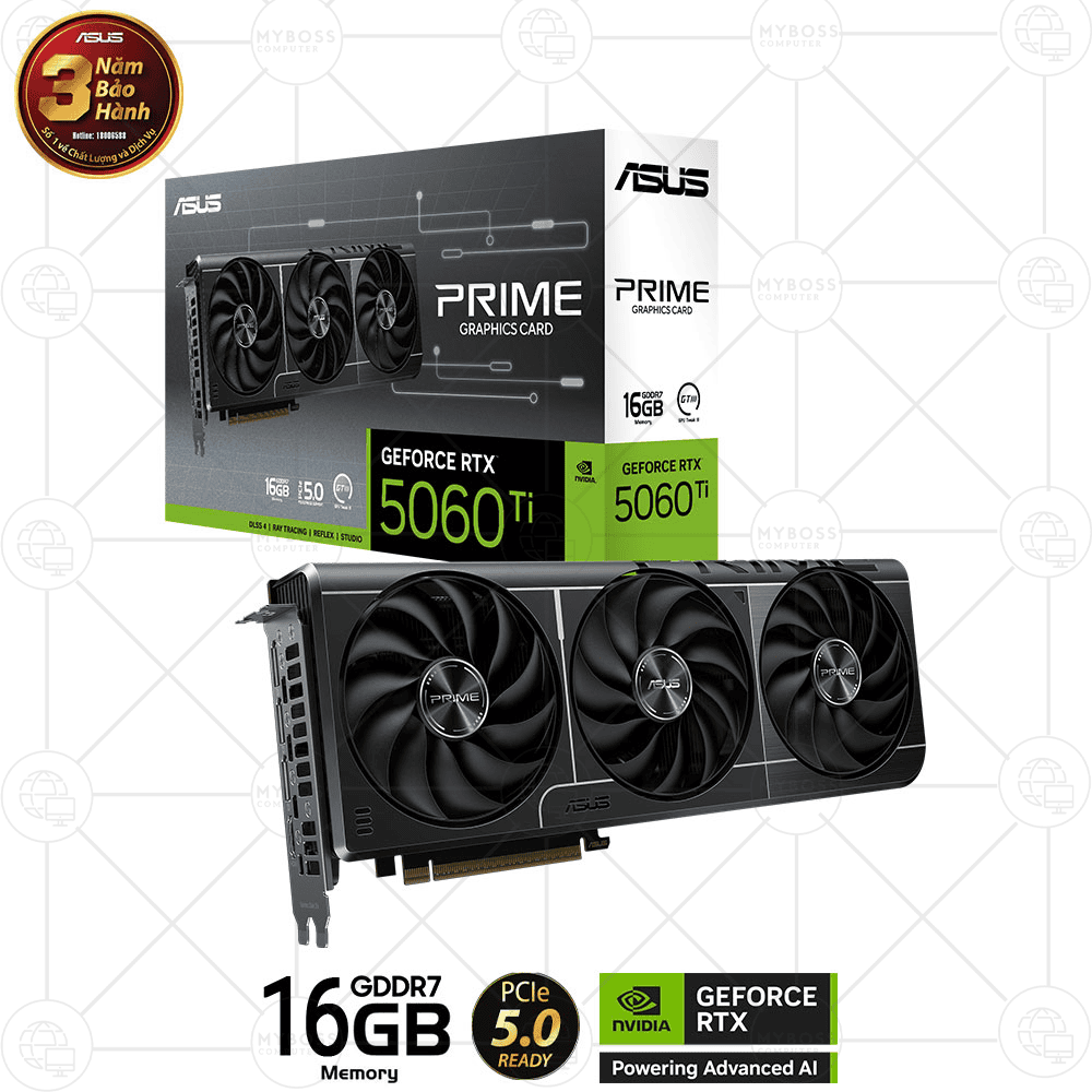 VGA ASUS PRIME RTX 5060 Ti 16GB GDDR7
