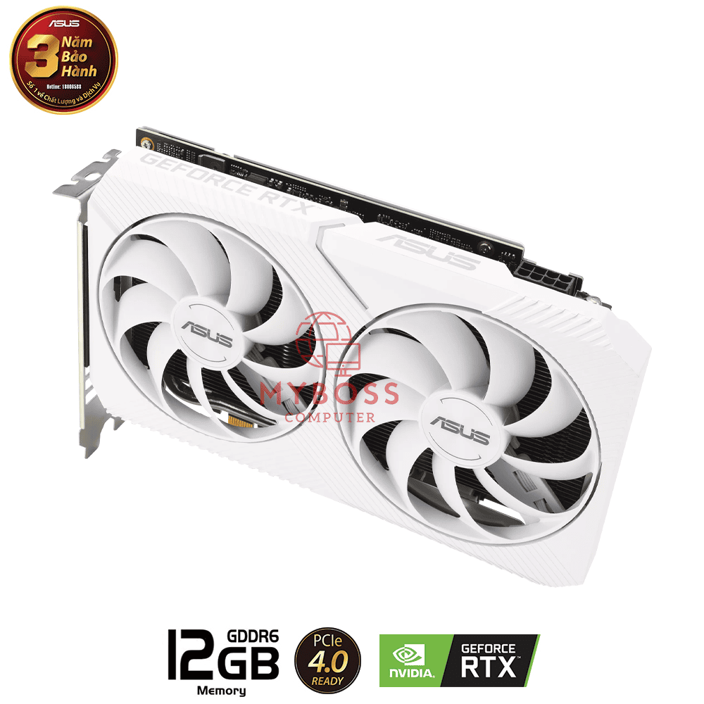VGA ASUS DUAL RTX 3060 White OC Edition 12GB GDDR6