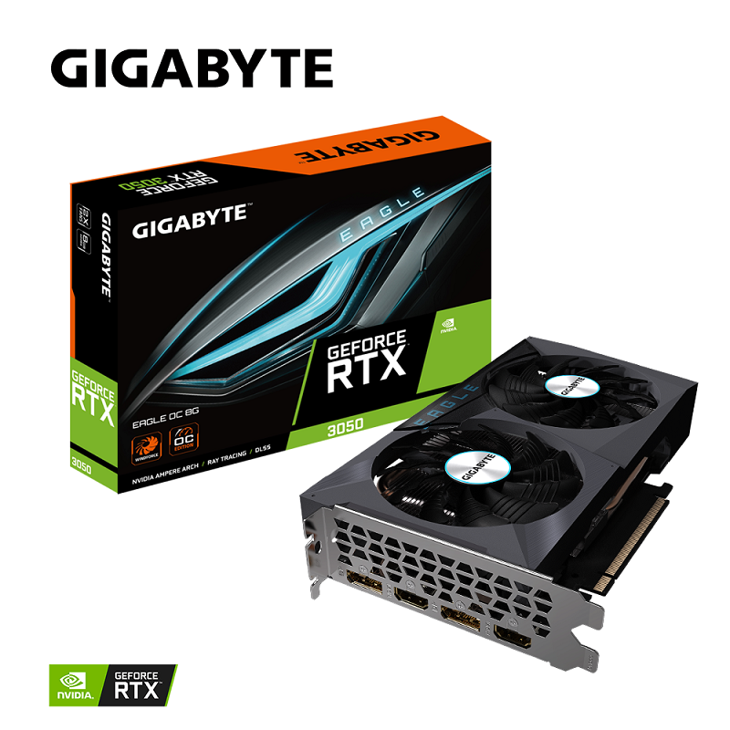 VGA GIGABYTE RTX 3050 EAGLE OC 8G