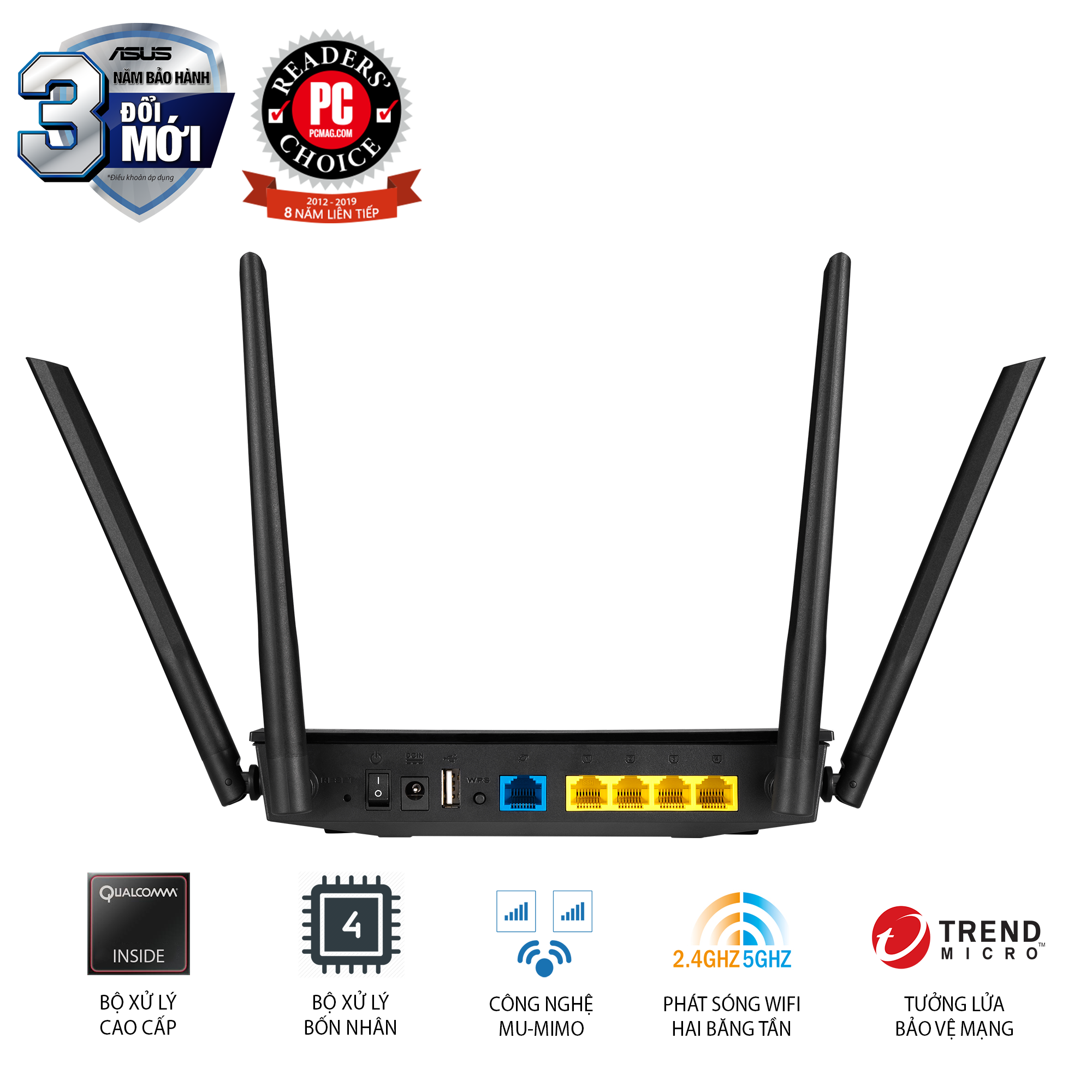 ASUS RT-AC59U Chuẩn AC1500 MU-MIMO