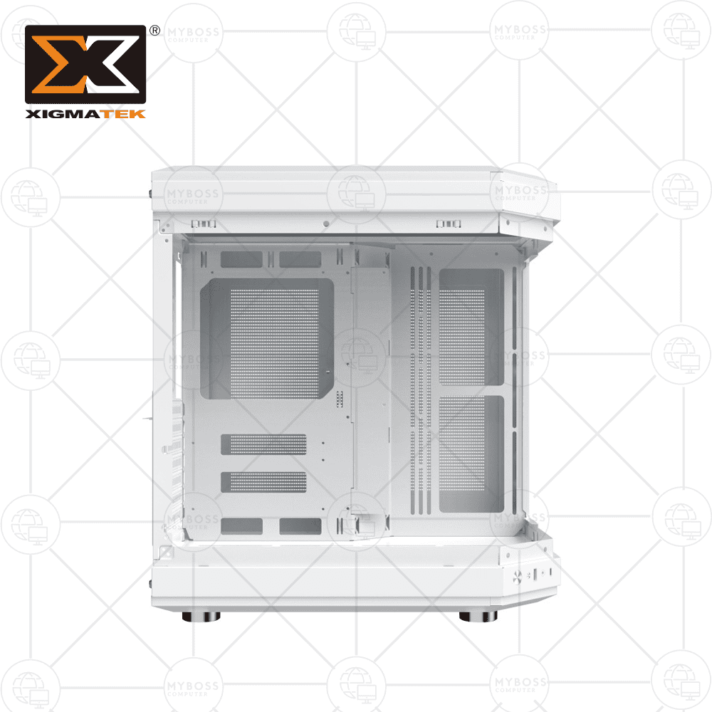 Vỏ Case XIGMATEK ALPHA CUBI ARTIC - White (Tặng 3 Fan RGB)
