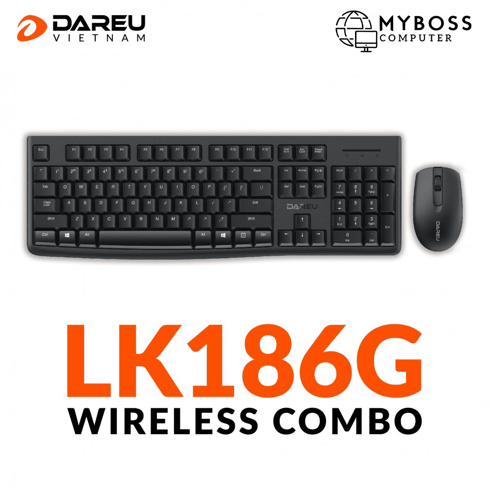 Bộ Phím Chuột Không Dây DareU LK186G
