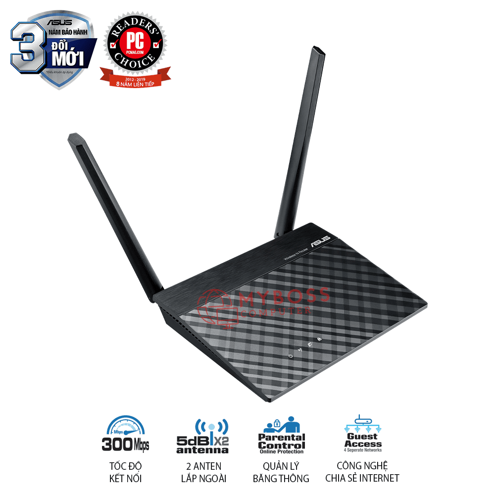 Bộ Phát Wifi ASUS RT-N12+ Chuẩn N300