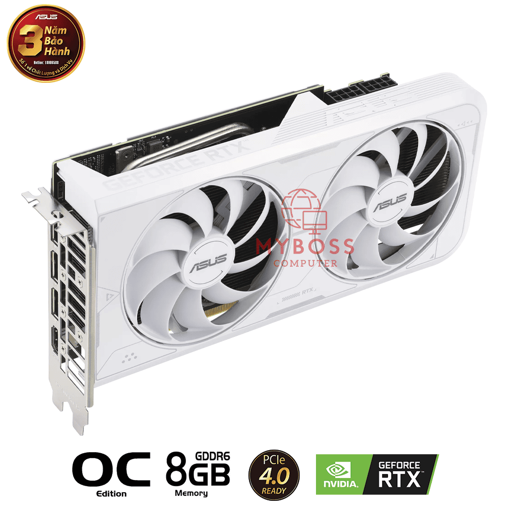 VGA ASUS DUAL RTX 3060 Ti White OC Edition 8GB GDDR6X