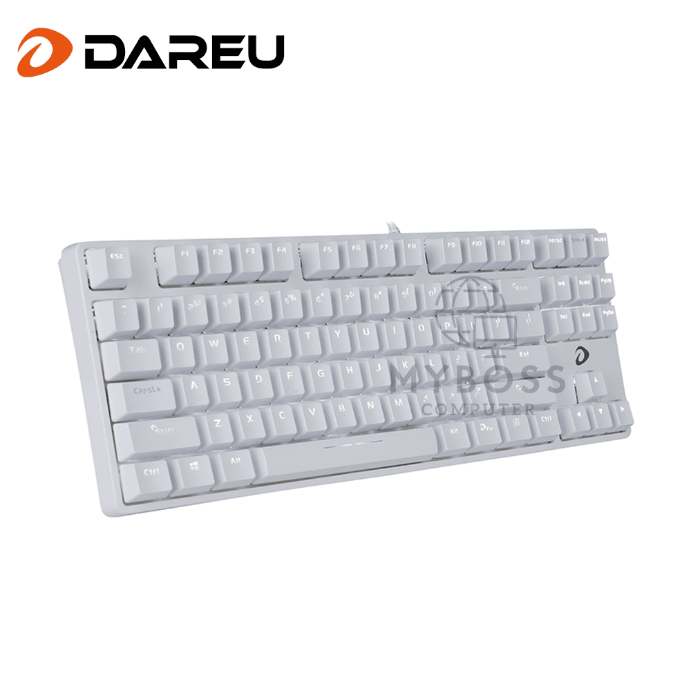 Bàn phím cơ DAREU EK87 - White ICE-BLUE LED (Blue Switch)