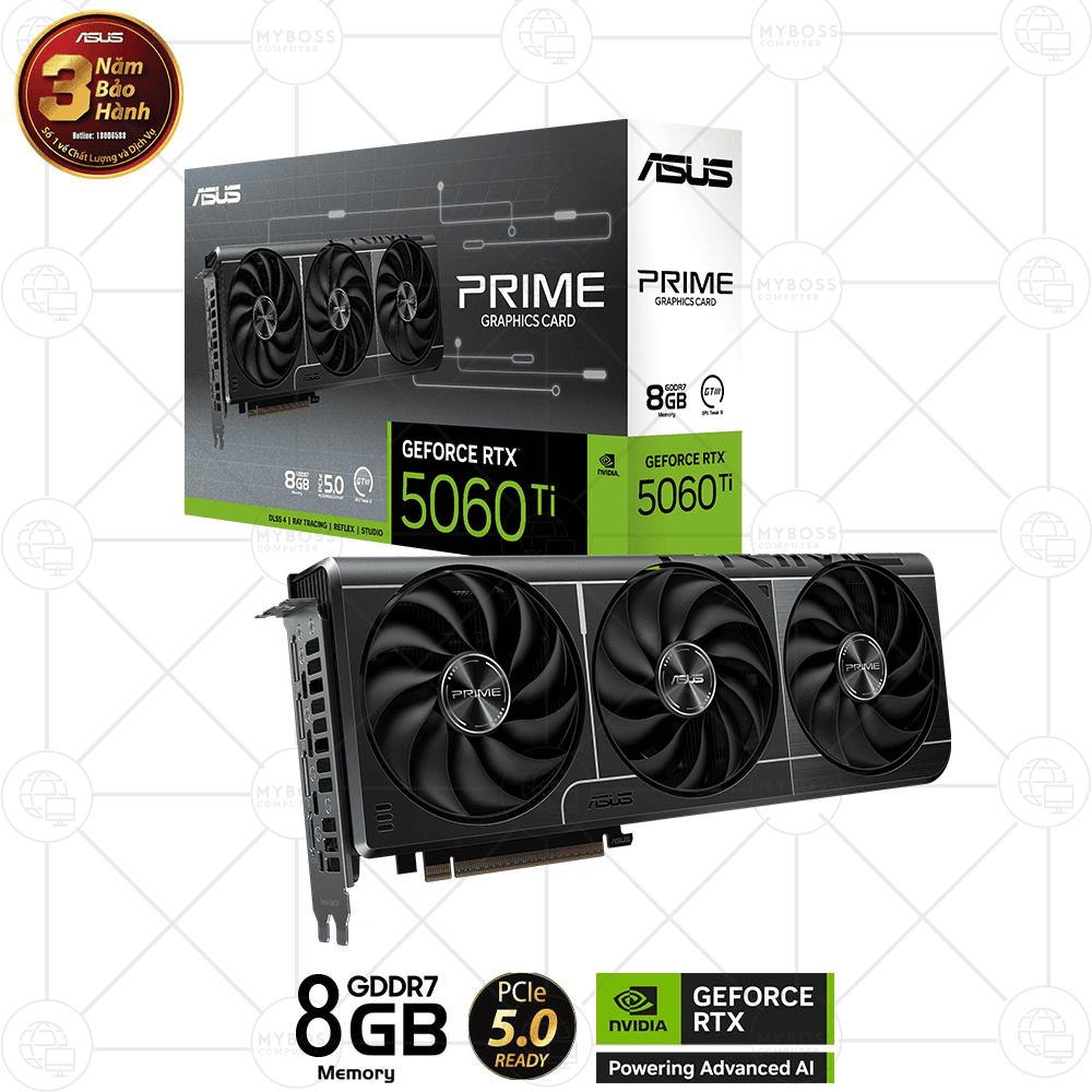 VGA ASUS PRIME RTX 5060 Ti 8GB GDDR7