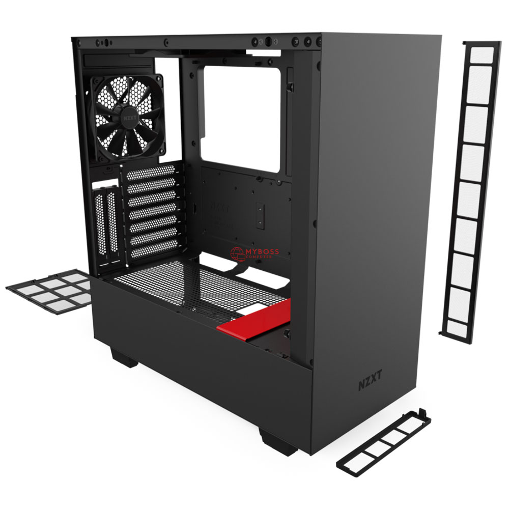 Vỏ Case NZXT H510i Matte Black- Đỏ Đen 