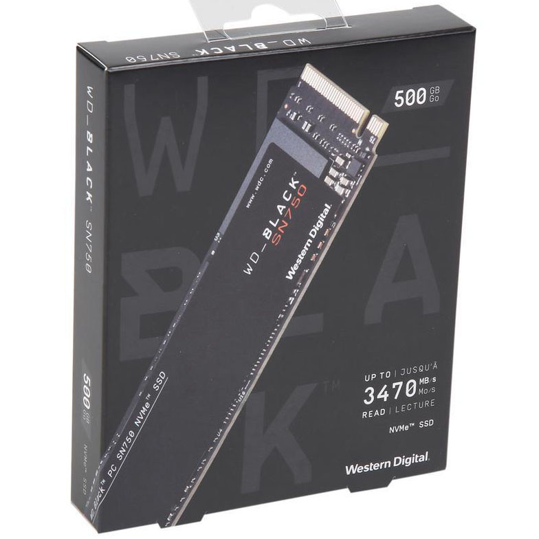 Ổ cứng SSD WD Black SN750 NVMe M2-PCIe 3.0 x4 500GB 