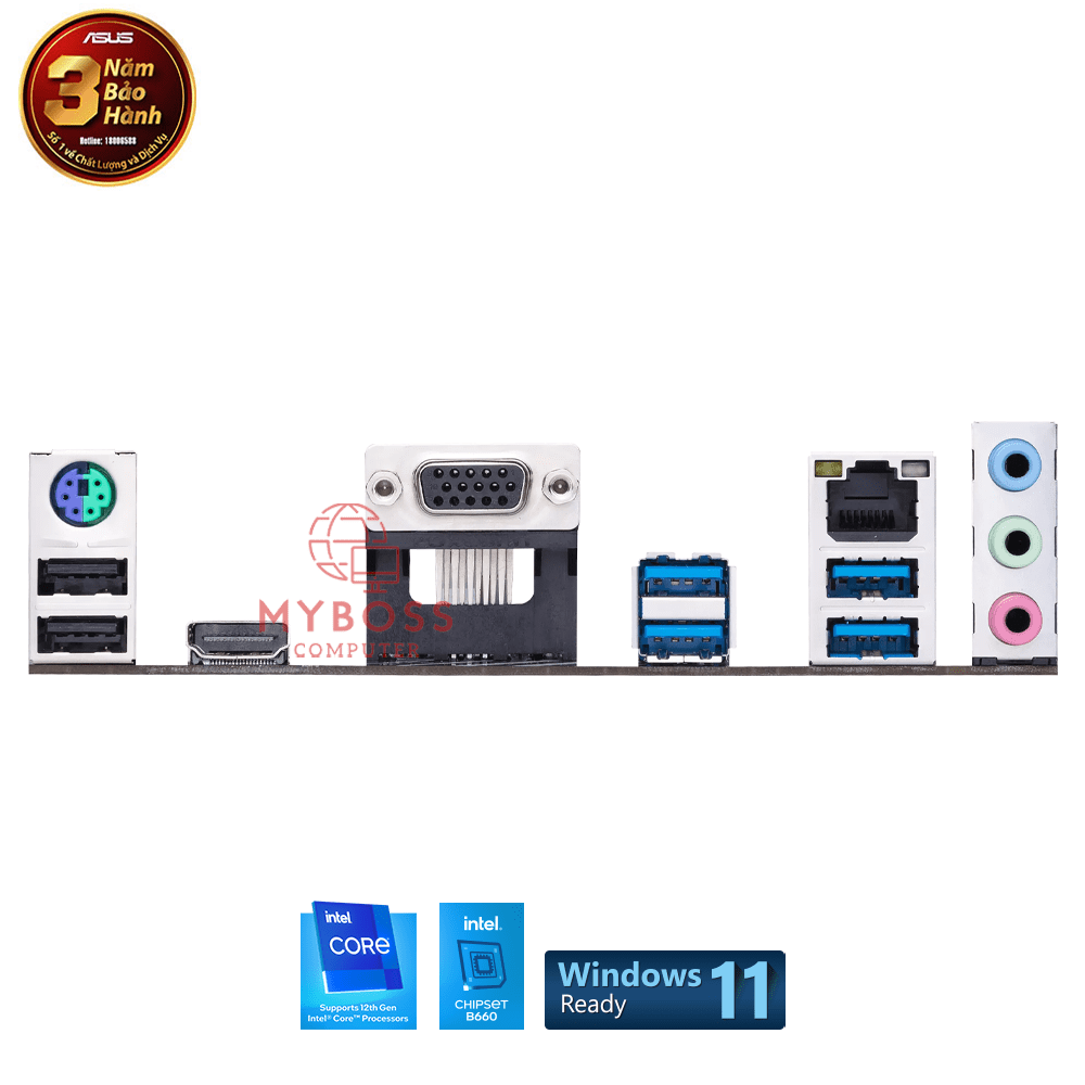 Mainboard Asus PRIME B660M-K D4 CSM (Intel B660, Socket 1700, m-ATX, 2 khe RAM DDR4)