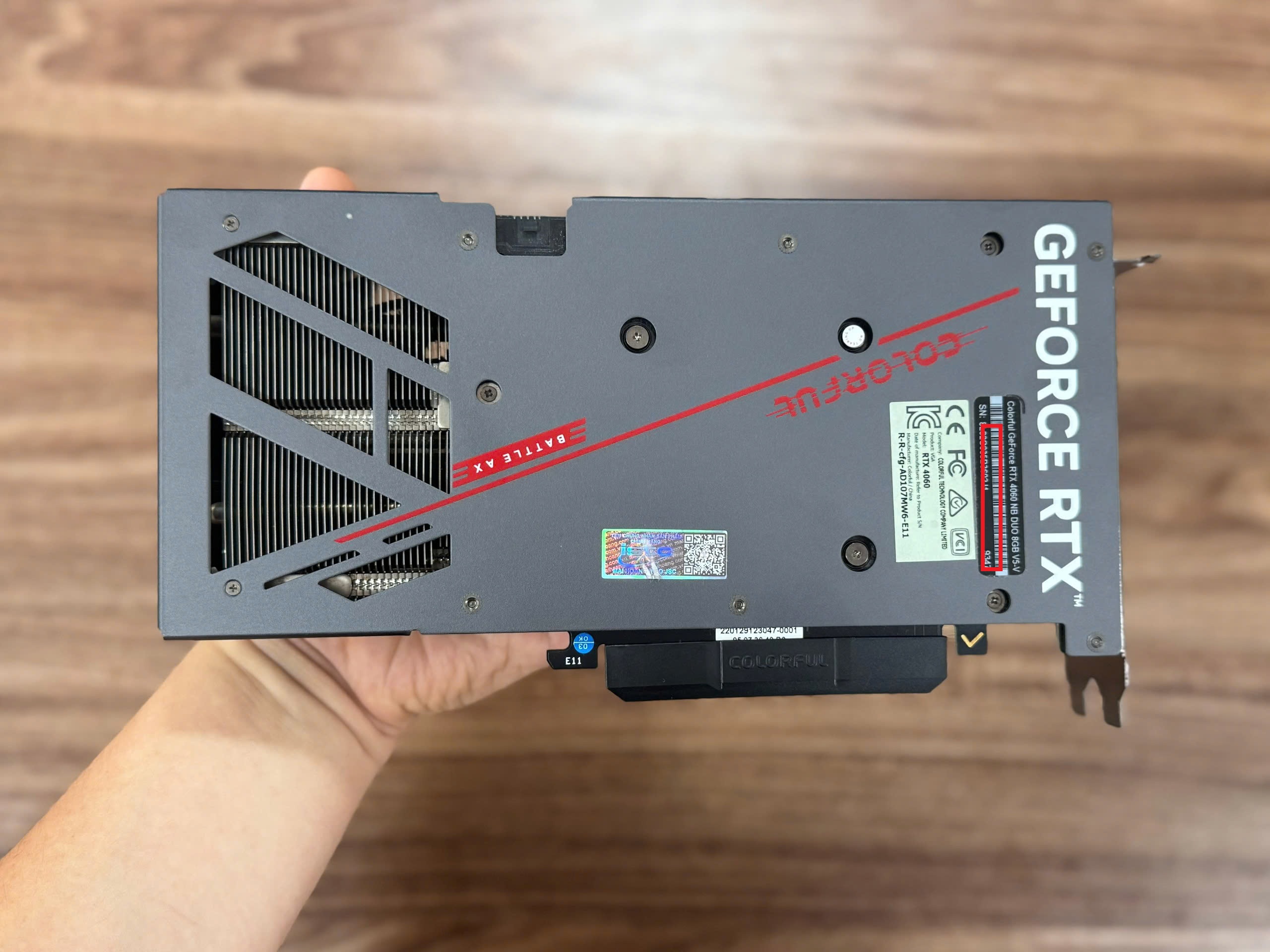 Colorful GeForce RTX 4060 NB DUO 8GB V5-V/ Siêu phẩm Likenew/ BH hãng Mai Hoàng 2028/ Zin tem MH/ Zin Tem void