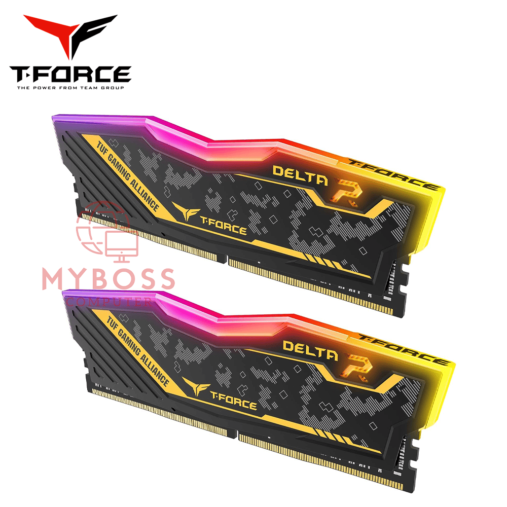 RAM TeamGroup T-FORCE Delta TUF Gaming Alliance RGB 32GB (16GB*2) DDR4 3200MHz