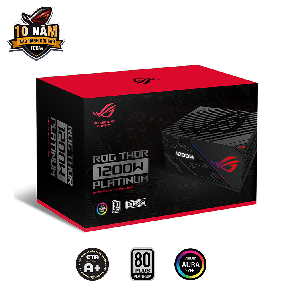 Nguồn Asus ROG Thor 1200W Platinum - RGB 1200W 80 Plus Platinum Full Modular