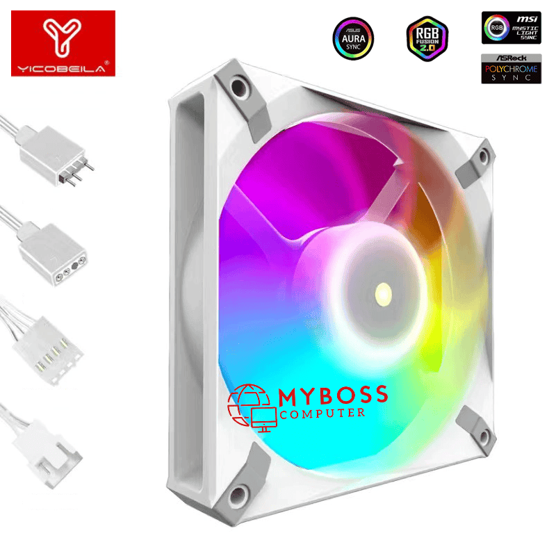Fan YICOBEILA Led ARGB Sync Main - White/ D1225VH12TB