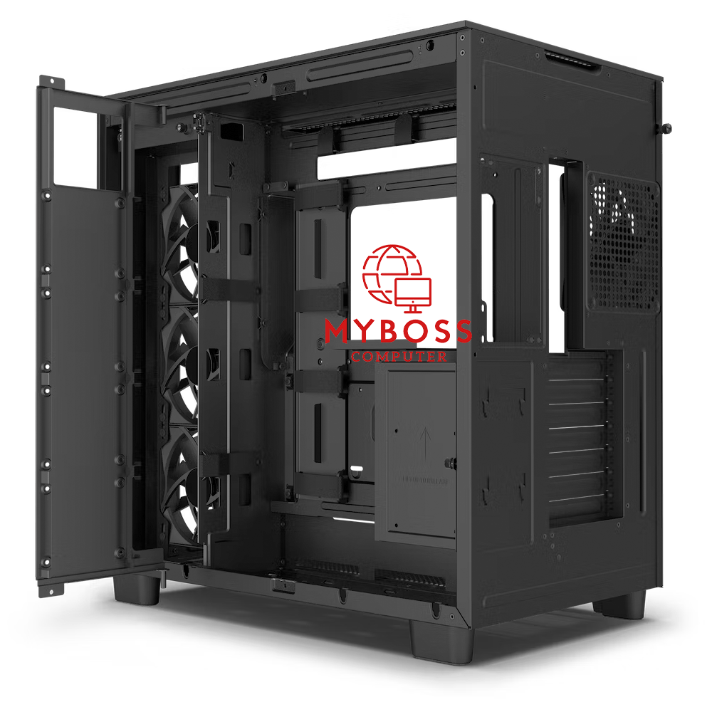 Vỏ Case NZXT H9 Flow - Black/ Được Lắp Sẵn 4 Fan Ko Led