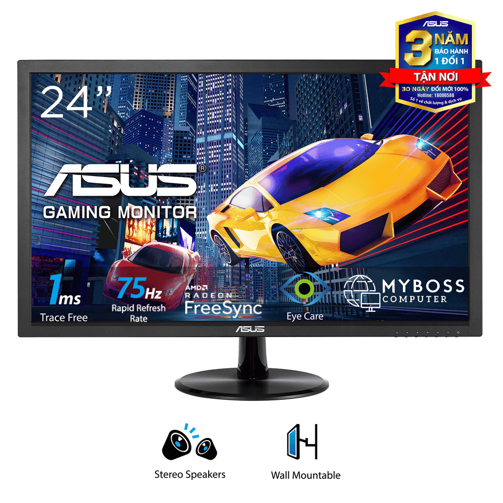 Màn Hình ASUS VP248H 24in/ 75Hz/ 1ms/ FreeSync/ Có Loa