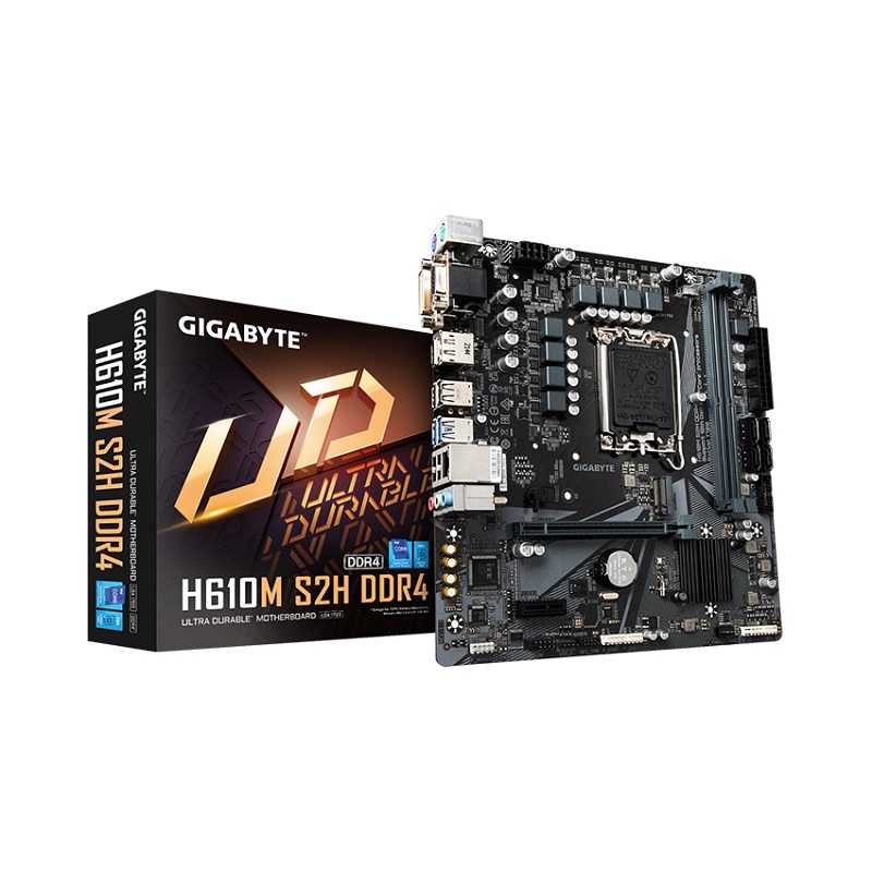 Mainboard Gigabyte H610M S2H DDR4 (Intel H610, Socket 1700, m-ATX, 2 khe RAM DDR4)